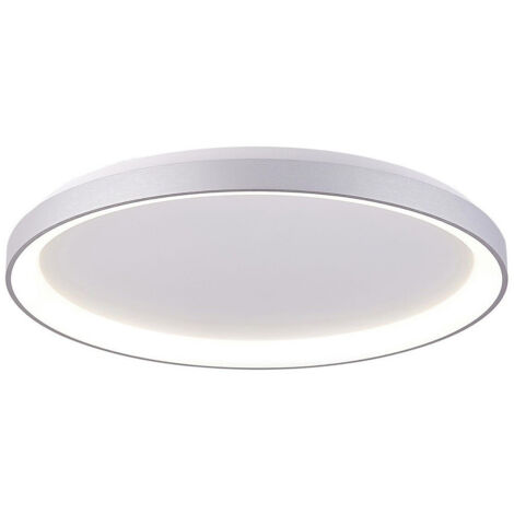 Trade Shop - Plafoniera Moderna Tonda Led Cct 42w 3000k 4000k Luce Soffitto Lampada Muro 58cm - Plata (1/2)