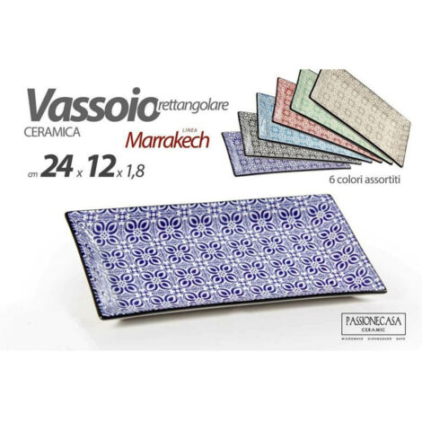 Trade Shop - Marrakech Bandeja Multiusos Rectangular 24x12x1,8 Cm 6 Colores Surtidos 771668 - (1/3)