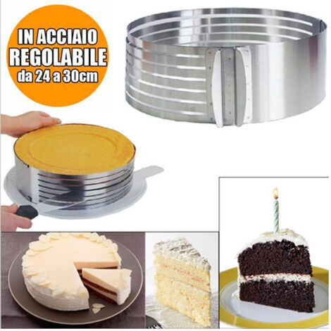 Trade Shop - Affettatorte Taglia Torta Regolabile Desde 24 30 Cm Stample Anello Acciaio - (1/5)
