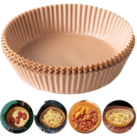 Trade Shop - Set 100pz Carta Pergamena Fodera Per Friggitrice Ad Aria Usa E Getta 16 X 4,5 Cm - (1/5)