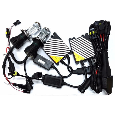 Trade Shop - Kit Bixenon H4 H4-3 6000k 55w Hid Coppia Fari Luce Per Auto Centralina -