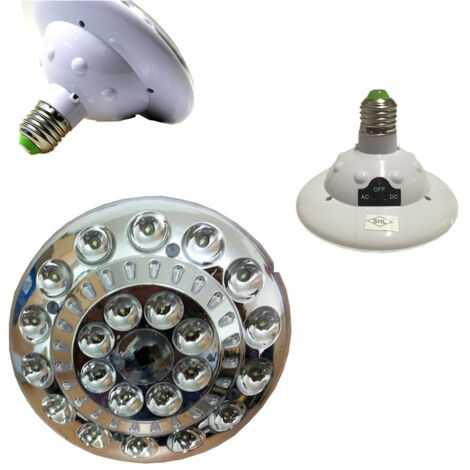 Trade Shop - Lampada Di Emergenza Alta Luminosità A 22 Led Presa Elettrica E27 Jl678-2 -