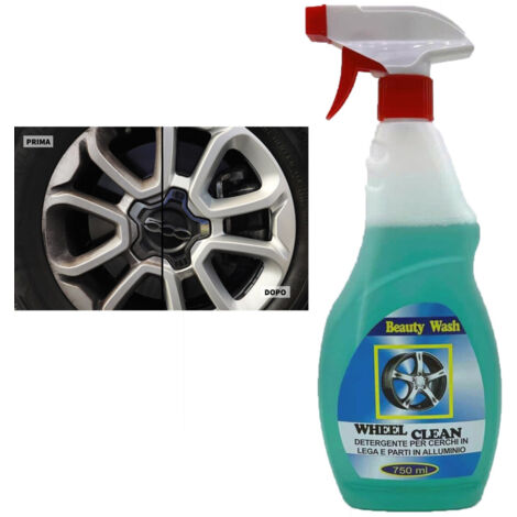 Trade Shop - Spray Detergente Ravvivante Per Cerchi In Lega Auto E Parti Alluminio Da 750ml -