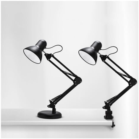 Trade Shop - Lámpara De Mesa Con Pinza Regulable Para Esteticistas, Articulada E27, Colores 60w - (1/5)