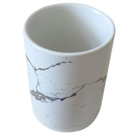 Trade Shop - Cepillo De Dientes Vaso Moderno Efecto Mármol Accesorios De Baño 59889 - (1/2)
