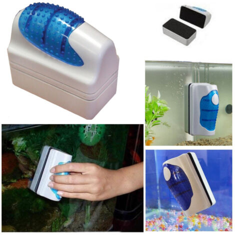 Trade Shop - Limpiador Magnético Limpiador De Vidrio Para Un Imán De Acuario Cepillo De Limpieza Rs-06 -