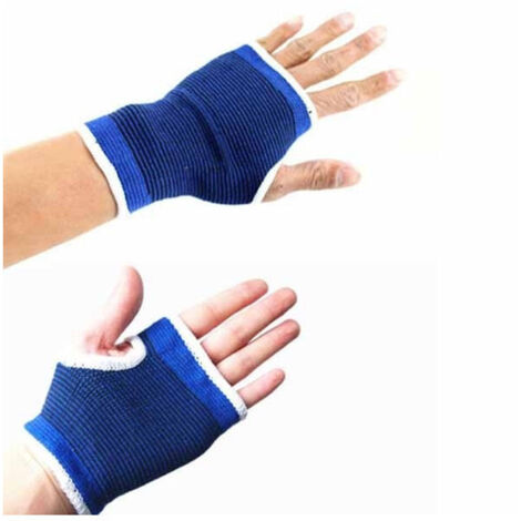 Trade Shop - Soporte De Guante Para Mano De Palma 2 Piezas De Color Azul Suave Elástico - (1/5)