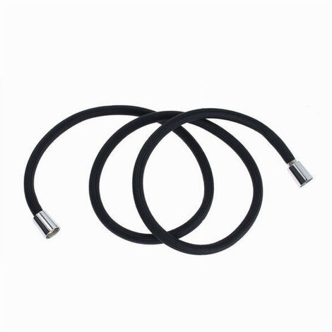 Trade Shop - Tubo Doccia Flessibile 1.8metri Nero Opaco 180cm Bagno Laccio Doccetta Box 87288 - (1/2)