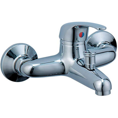 Trade Shop - Rubinetto Miscelatore Vasca Da Bagno Grigio Silver Con Attacco Per Doccia Bari - (1/2)