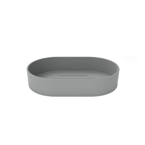 Trade Shop - Portasapone Saponetta Da Bagno In Plastica Accessorio Grigio 13x8.5x2.5 Cm 69856 - (1/2)