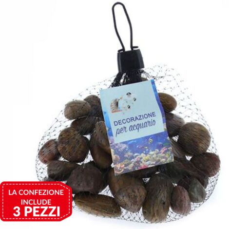 Trade Shop - 3pcs Acuario Decoración Piedras Rojo Brillo Plantas Macetas 300gr - (1/3)