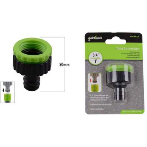 Trade Shop - Connettore Rapido Con Filetto Femmina Da 3/4″ A 1″ Per Tubo Rubinetto 50mm 90025 - (1/3)