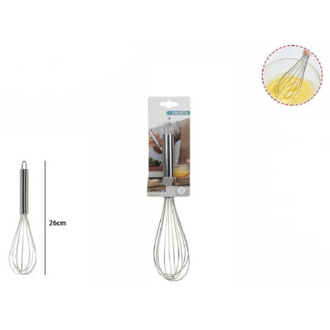 Trade Shop - Frusta 26cm Sbattitore Sbatti Uova Montare Dolce Acciaio Utensile Cucina 66198 - (1/3)