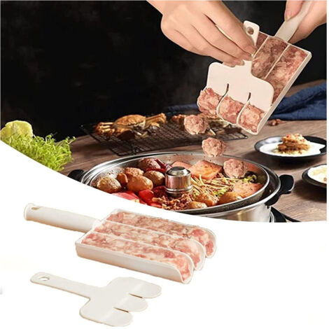 Trade Shop - Macchina Per Polpette Tripla Fai Da Te 3in1 Antiaderente Strumenti Cucina Biscotti - (1/5)