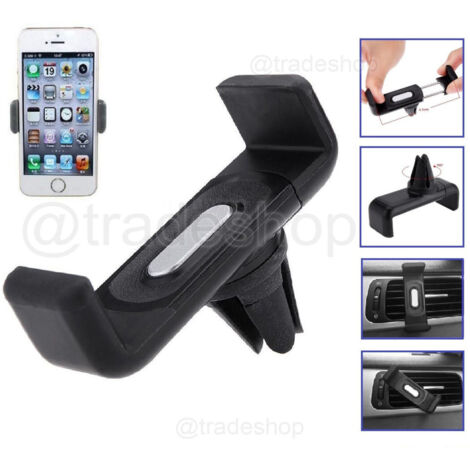 Supporto Telefono Per Auto Per Bocchette D'Aria ROTONDE (Fiat 500, Mini, Ibiza) - Rotazione 360° E Aggancio Rapido - 2
