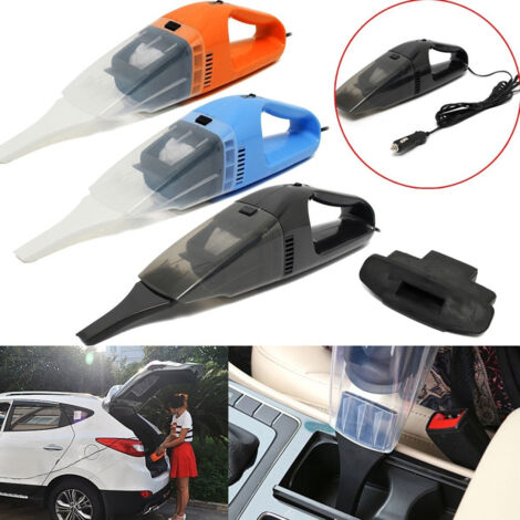Trade Shop - Aspiradora De Mano Para Coche De 12 V Y 100 W Con Boquilla Transparente -