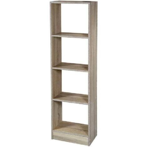 Trade Shop - Mueble Libreria Gaia 4 Estantes Roble 40x24x137cm 769665 - (1/3)