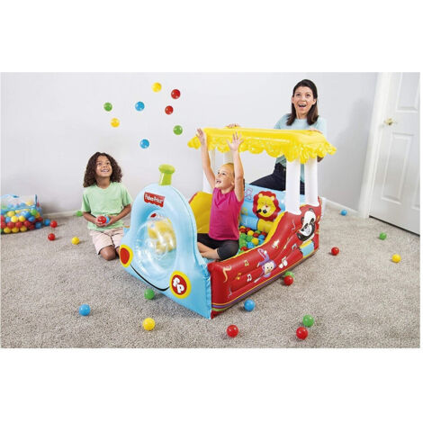 Trade Shop - Trenino Gonfiabile Per Bambini 2 Anni+ Play Center 132x94x89cm Con Palline 93537 - (1/5)
