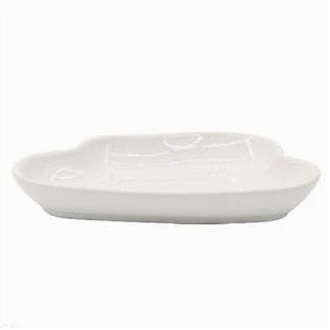 Trade Shop - Portasapone Saponetta Ceramica Bianco Forma Nuvola Bagno Accessorio Arredo 79938 - (1/3)