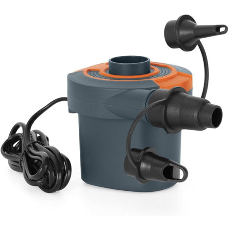 Pompa Ad Aria Elettrica Portatile 240V, 130W, Con 3 Adattatori Per Valvole, Per Gonfiare E Sgonfiare Piscine E Materassini