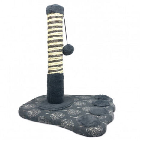 Trade Shop - Tiragraffi Nobleza Zampetta 36 X 36 X 40 Cm Grigio Con Colonna In Sisal E Pallina -