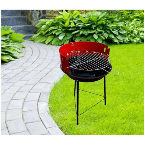 Trade Shop - Barbecue Bbq A Carbone Griglia Carbonella 2 Ripiani Giardino Campeggio - (1/2)