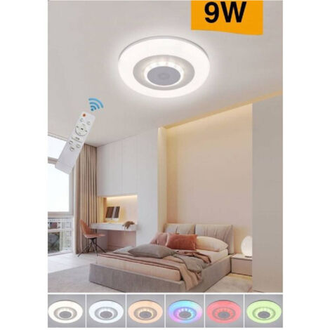 Trade Shop - Plafoniera Soffitto Luce Led Rgb Bluetooth Cassa Telecomando Dimmerabile C44-rgb-o - (1/5)