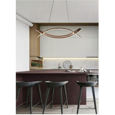 Trade Shop - Lampadario Da Soffitto Moderno 2 Linee Curve Incrociate Luce Calda 3000k Lp-27n - (1/2)