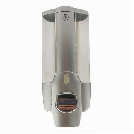 Trade Shop - Dispensador De Puerta De Jabón Líquido Gris Baño De Baño De Pared De Baño 350 Ml 69413 - (1/2)