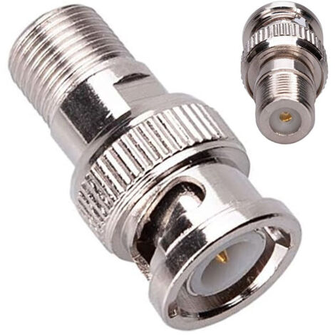 Trade Shop - Connettore Adattatore Maschio Bnc / Presa Sat Femmina Telecamere Maxtech C-002 - (1/4)