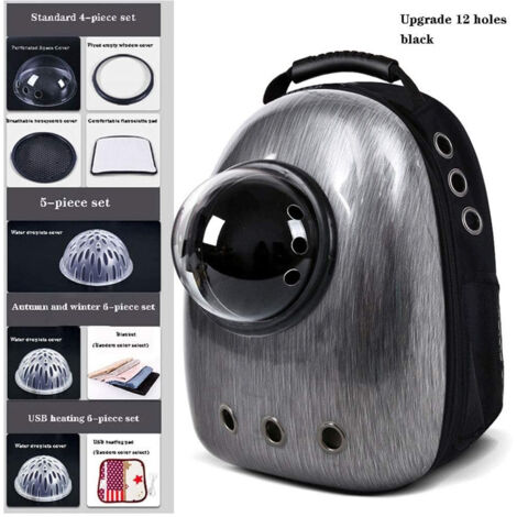 Trade Shop - Zaino Borsa Trasportino Gatto Cane Portatile Viaggio Design A Capsula Spaziale - (1/5)