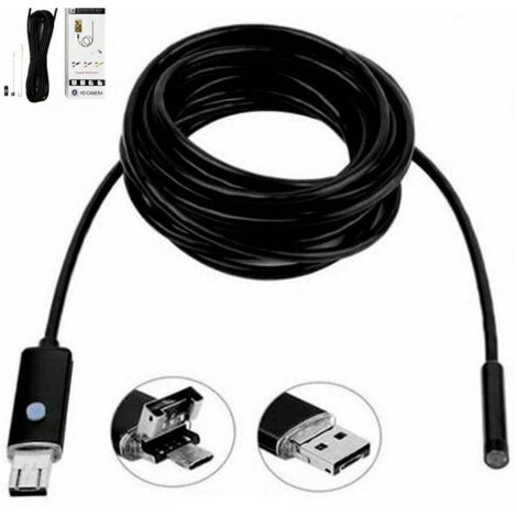 Trade Shop - Telecamera Endoscopica 1.5 Metri Tubo Flessibile Usb 6led Impermeabile Ispezione - (1/5)