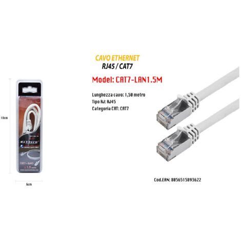 Cavo di rete rj45 utp vention ibelj cat.6 5m blu | Leroy Merlin