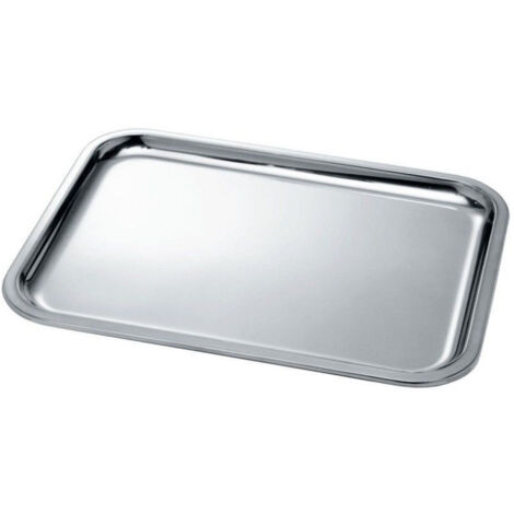 Trade Shop - Bandeja De Servicio Rectangular Acero Inoxidable 39x29cm Hotelleria -