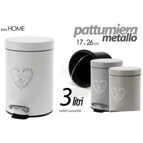 Trade Shop - Cubo Metal 17x26cm 3lt Decoracion Hogar Varios Colores Surtidos Redondo 748622 - (1/3)