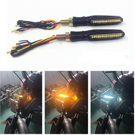 Trade Shop - Coppia Led Cob 12v Moto Frecce Indicatore Segnale Freccia Luce Sequenziale Hd810 - (1/4)