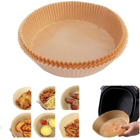 Trade Shop - Carta Rotonda Pergamena Per Assorbe Olio Frittura Forno Friggitrice 16cm X 4,5cm - (1/5)