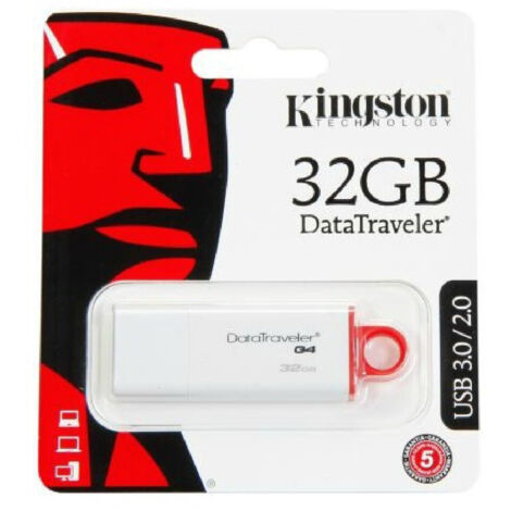 Trade Shop - Pendrive Datatravel G4 Penna Usb 3.0/2,0 Kingston Key 32 Gb 32 Gb Memoria -