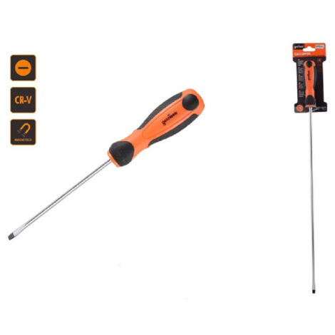 Trade Shop - Destornillador Largo Destornillador 6x450mm Punta Magnética En Acero Cr-v 91874 - (1/2)