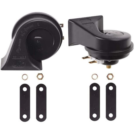 Trade Shop - Kit 2 Pz Doppio Tono Clacson Corno Di Segnalazione Universale Auto Camion Moto - (1/5)