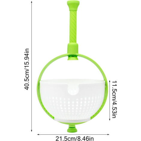 TrAdE Shop Traesio - Scolapasta 2in1 Centrifuga Per Lavare Insalata Lava Frutta E Verdura Cesto