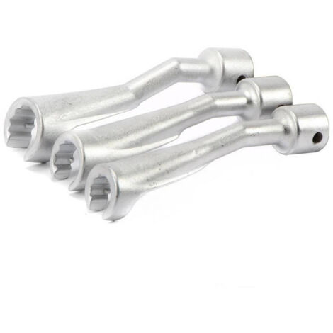 Trade Shop - Juego De 3 Llaves Abiertas Para Conexiones De Inyectores De Carburador 1/2" 14 17 19mm Fs-15663 - (1/5)