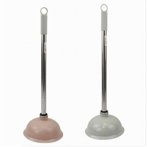 Trade Shop - Sturalavandino Scarico Wc Con Manico Cromato Ventosa In Gomma Vari Colori 10120 - (1/2)
