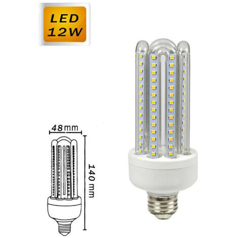Trade Shop - Lampadina Led E27 Da 12 W Luz Calda 3000k Naturale 4000k Fredda 6500k 4u-01t -