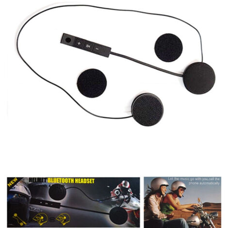 Trade Shop - Interfono Headset Microfono Auricolare Bluetooth Casco Moto Mp3 Bp08 - (1/3)