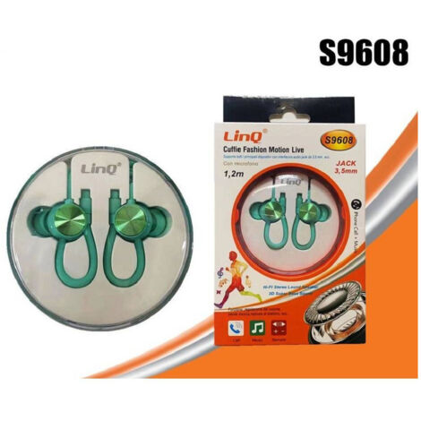 Trade Shop - Auricolari Cuffie S9608 Con Microfono Fashion Motion Live Sport Jack 3.5mm 1.2mt - (1/2)