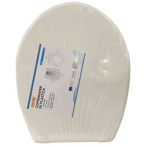 Trade Shop - Copriwater Coprivaso Sedile Wc In Plastica Tavoletta Da Bagno Dalia Bianco 87638 - (1/2)
