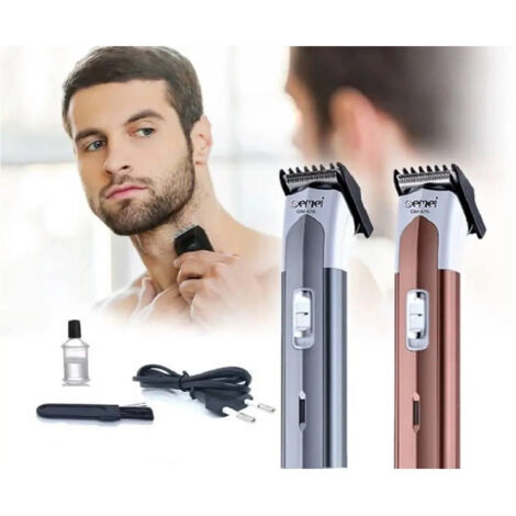 Trade Shop - Tagliacapelli Barba Trimmer Elettrico Ricaricabile Professionale Gm676 A Batteria - (1/5)