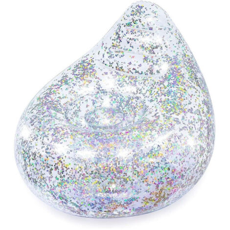 Trade Shop - Poltrona Poltroncina Gonfiabile Glitter Dream 72x72x64cm 2 Camera Ad Aria 75105 - (1/5)