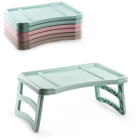 Trade Shop - Bandeja Mesa Sofá Cama Plegable Mesa De Plástico De Color 119211a - (1/4)